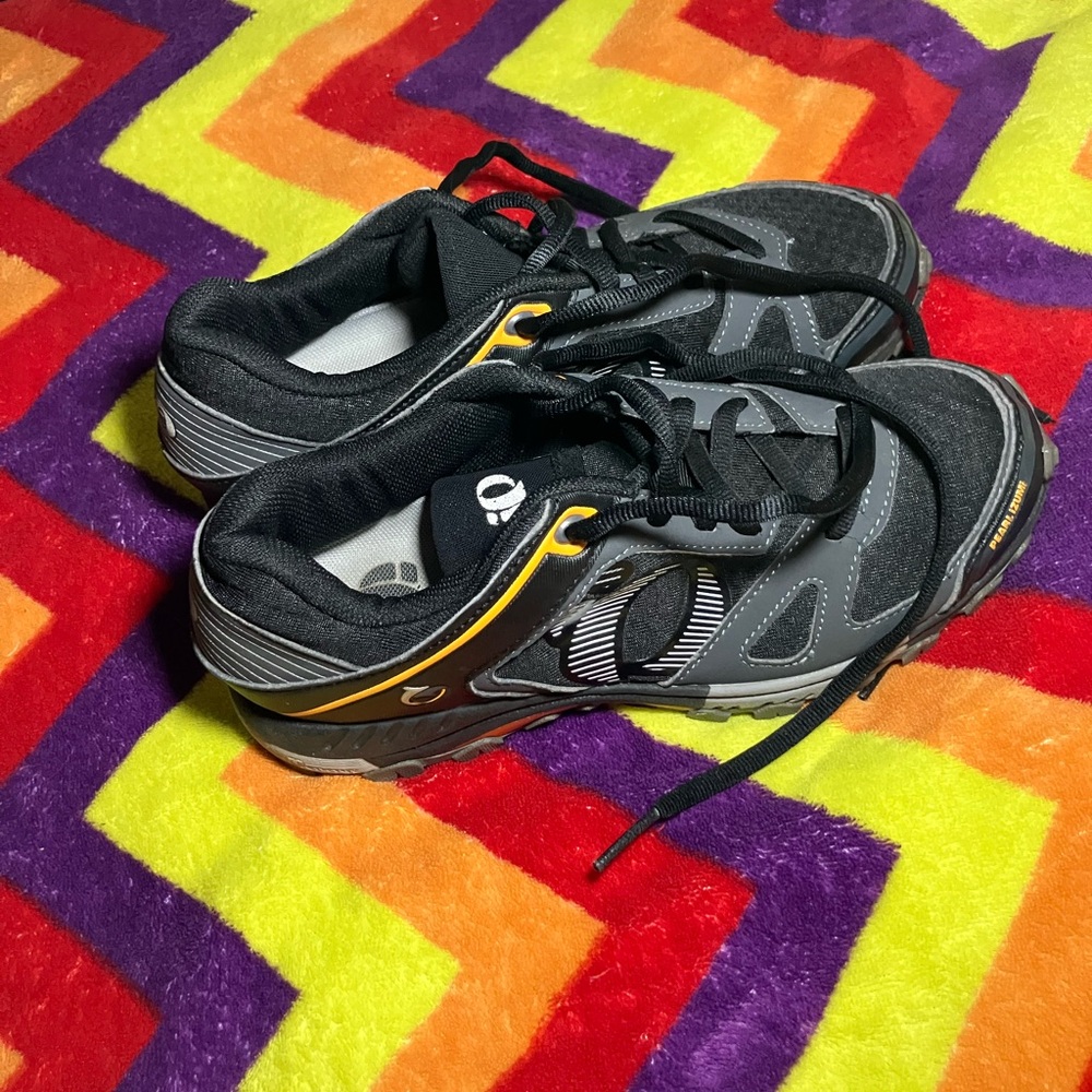 Pearl Izumi Mens X-Alp Seek V Black Grey Orange Bike Clip-In Shoes EUR 46 US 7.5 - Picture 6 of 9